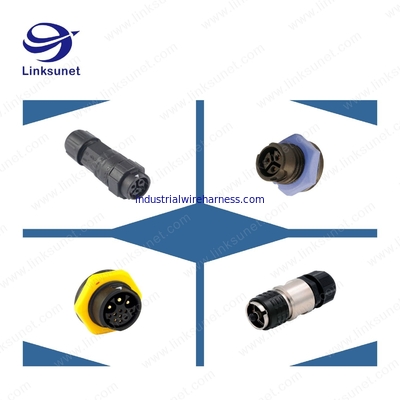 Hybrid 11 ADD 3 IP67 LED Screen Cable Assembly Female Sockets Circular Connector Bk Color