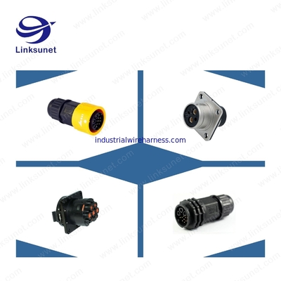 Hybrid 11 ADD 3 IP67 LED Screen Cable Assembly Female Sockets Circular Connector Bk Color